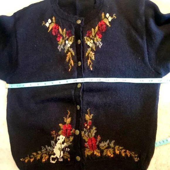 Tulchan Vintage Cardigan Medium 95% Wool Cottagecore - Picture 5 of 10